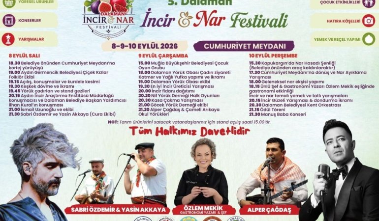 Dalaman’da 5. İncir ve Nar Festivali için geri sayım başladı