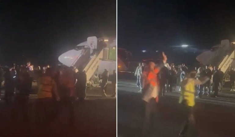 AJet uçağında bomba ihbarı: Yolcular tahliye edildi