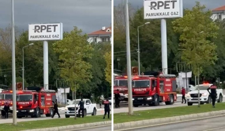 Denizli'de akaryakıt istasyonunda panik: Petrol tankerinde yangın çıktı!